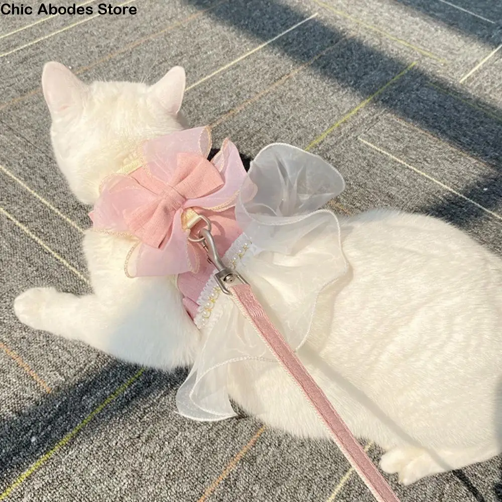 Princess Style Cat Harness Leash Breathable Adjustable Pet Chest Strap Nylon with Bowknot Dog Traction Rope Outdoor
Princess Style Cat Harness Leash Breathable Adjustable Pet Chest Strap Nylon with Bowknot Dog Traction Rope Outdoor