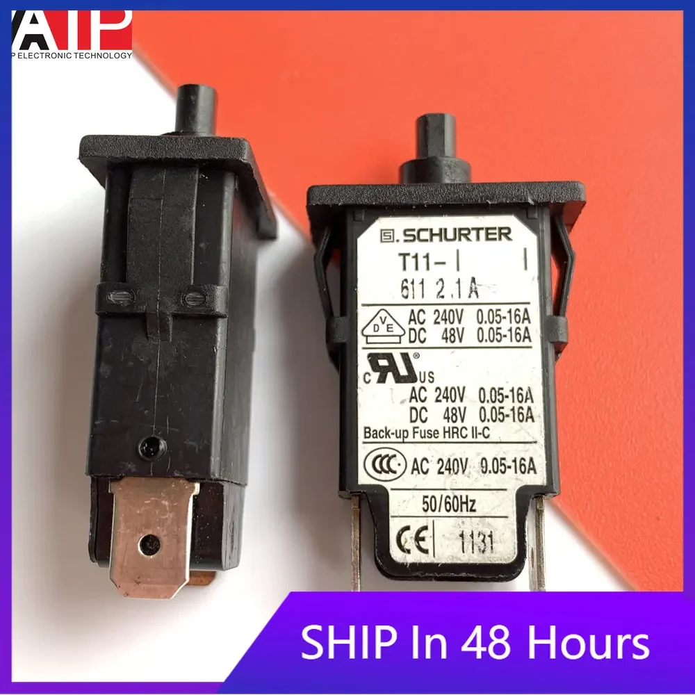 1PCS T11-611-2.1A Circuit Breaker Overload Protector T11-611 2.1A Genuine Original Spot Inventory
1PCS T11-611-2.1A Circuit Breaker Overload Protector T11-611 2.1A Genuine Original Spot Inventory