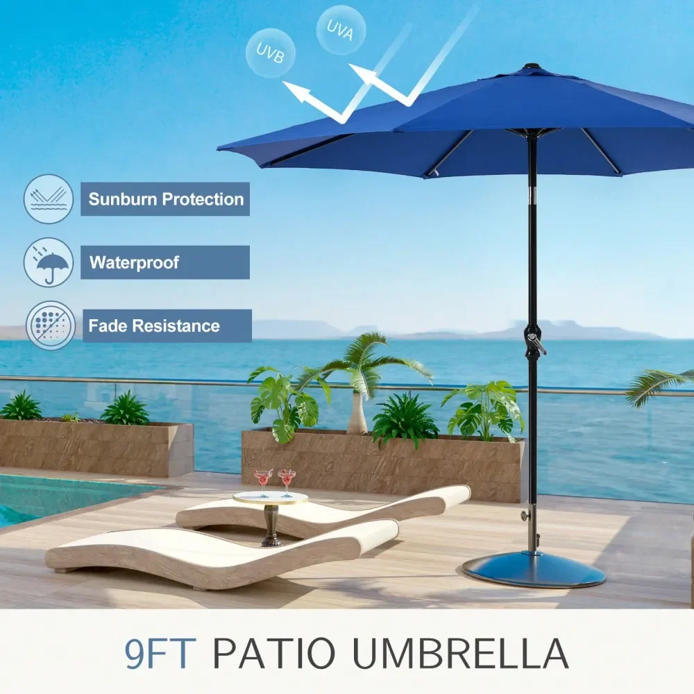 9 Outdoor Patio Umbrella, Outdoor Table Umbrella With 8 Sturdy Ribs, Market Yard Umbrella With Push Button Tilt And Crank For G
9 Outdoor Patio Umbrella, Outdoor Table Umbrella With 8 Sturdy Ribs, Market Yard Umbrella With Push Button Tilt And Crank For G