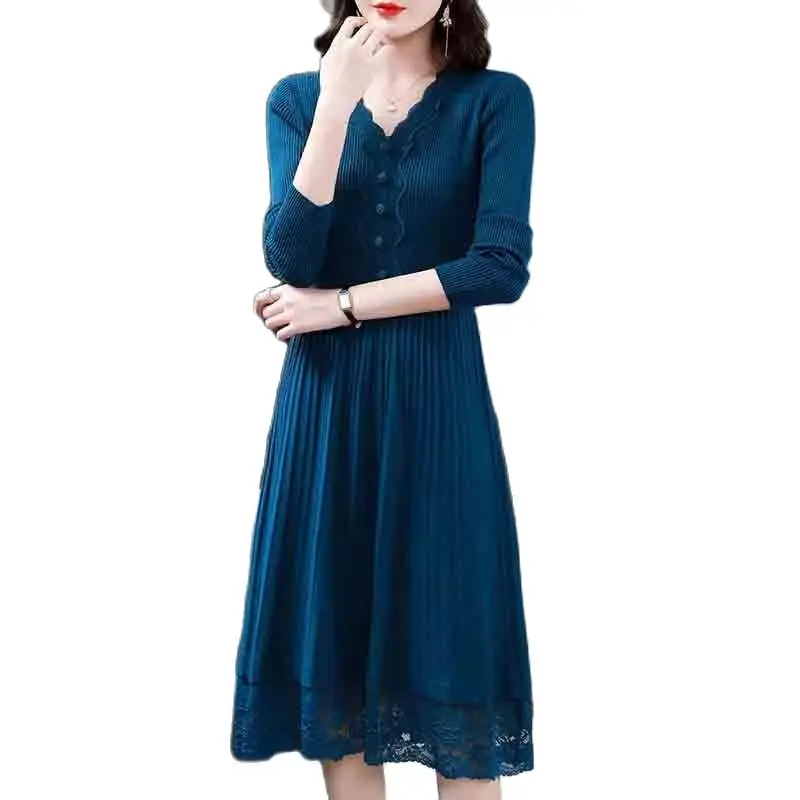 Lace Embroidery Solid Color Knitted Bottoming Ladies Dress V-neck Lace knitted Slim Sweater Can Be Matched With Temperament Coat
Lace Embroidery Solid Color Knitted Bottoming Ladies Dress V-neck Lace knitted Slim Sweater Can Be Matched With Temperament Coat