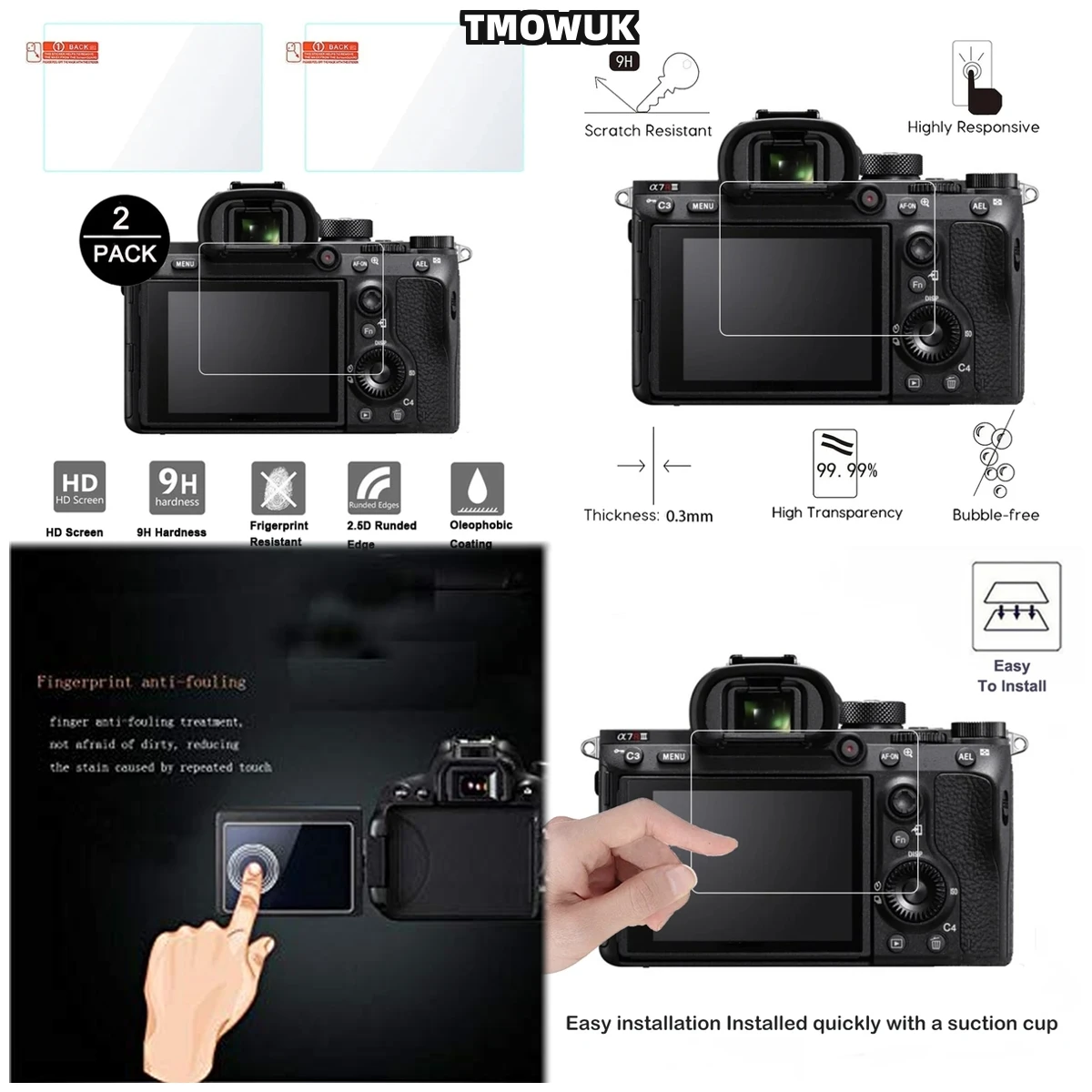 Tempered Glass Screen Protector For 3 A7R A7S A9 A9II A77 A77II A7II A7III
Tempered Glass Screen Protector For 3 A7R A7S A9 A9II A77 A77II A7II A7III