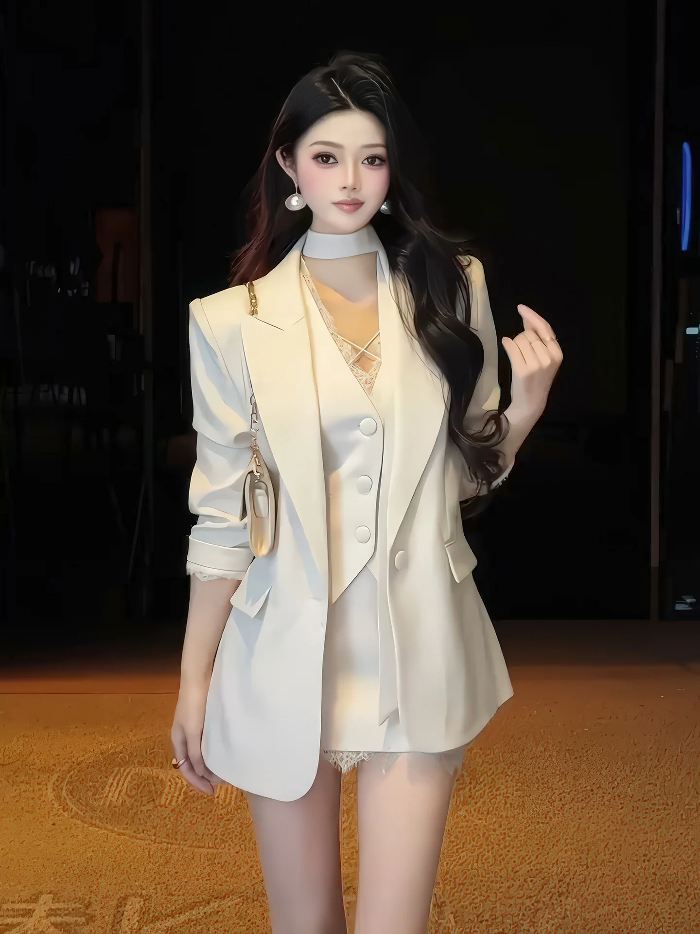 Elegant White Suit Set Women's Spring 2026 New High-End Outerwear Vest Short Skirt Three-piece Set Fashionable Korean Style
Elegant White Suit Set Women's Spring 2026 New High-End Outerwear Vest Short Skirt Three-piece Set Fashionable Korean Style
