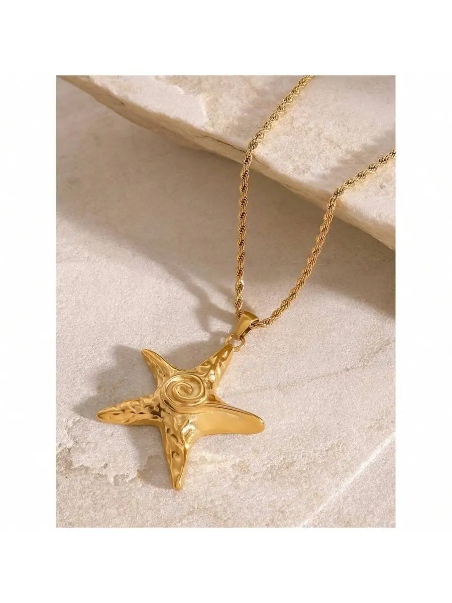 Gold Plated Stainless Steel Star Pendant Necklace For Women Fashion Jewelry
Gold Plated Stainless Steel Star Pendant Necklace For Women Fashion Jewelry