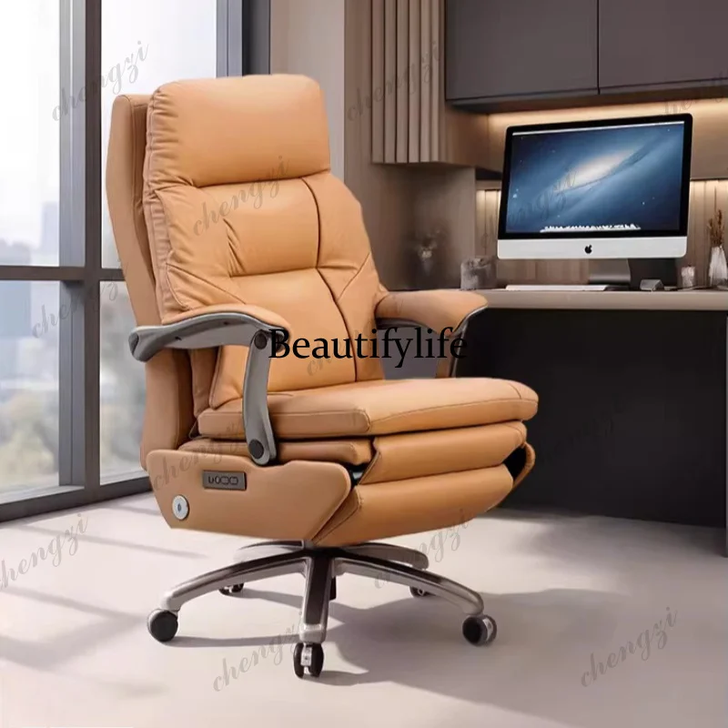 Electric Massage Genuine Leather Executive Chair - Reclining Office Desk Chair for Home Study and Executive Use Furniture
Electric Massage Genuine Leather Executive Chair - Reclining Office Desk Chair for Home Study and Executive Use Furniture
