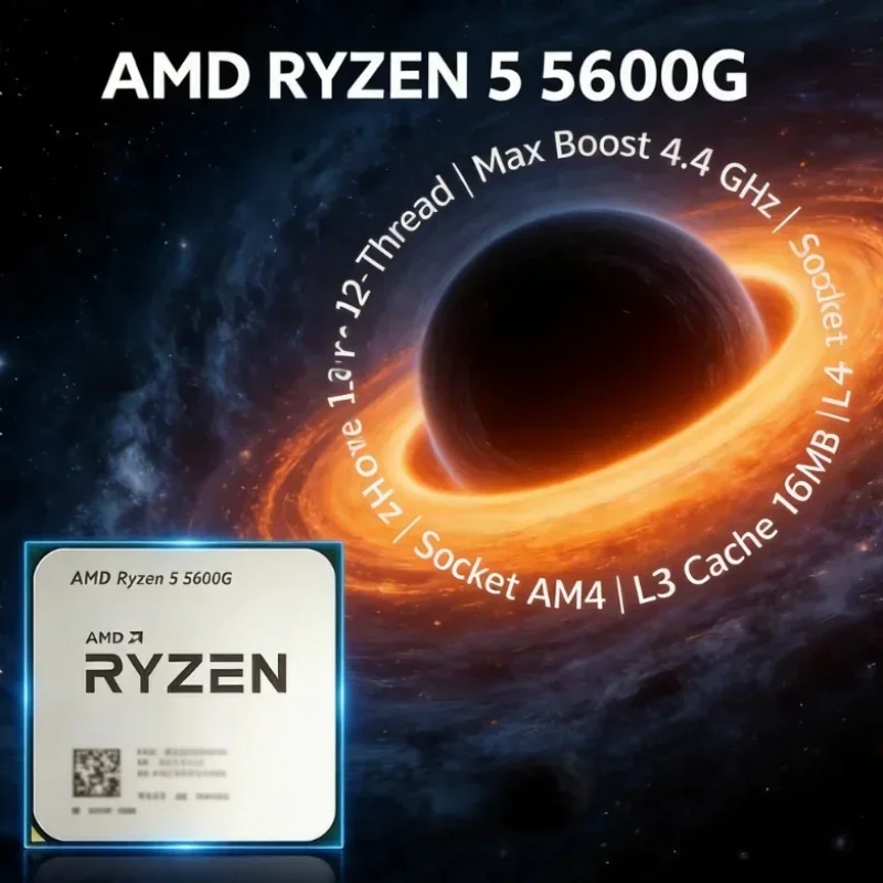 AMD Ryzen 5 5600G R5 5600G Desktop Gaming Processor 6 Core 12 Thread 3.9GHz 4.4GHz AM4 65W Unlocked No Cooler
AMD Ryzen 5 5600G R5 5600G Desktop Gaming Processor 6 Core 12 Thread 3.9GHz 4.4GHz AM4 65W Unlocked No Cooler