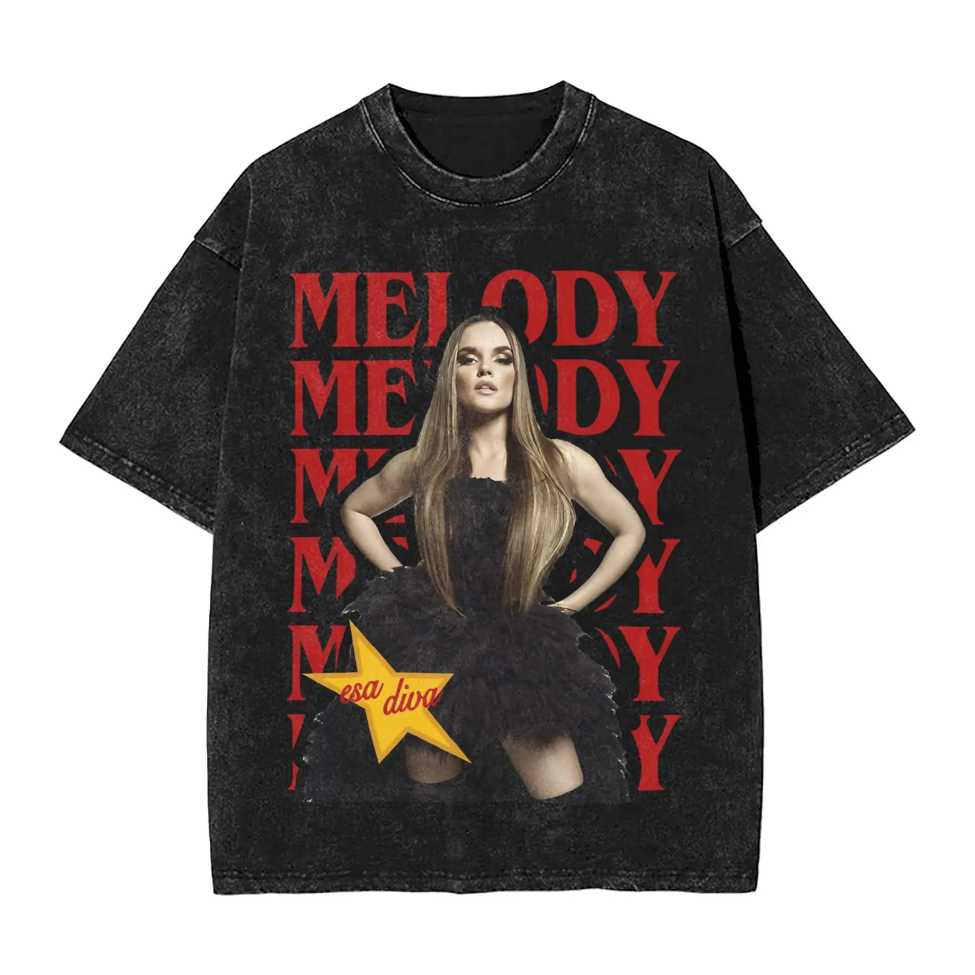 Melody Esa Diva Eurovisions 2025 Spain T Shirt Vintage Style For Men Women Cotton T-Shirts Tee Clothes
Melody Esa Diva Eurovisions 2025 Spain T Shirt Vintage Style For Men Women Cotton T-Shirts Tee Clothes