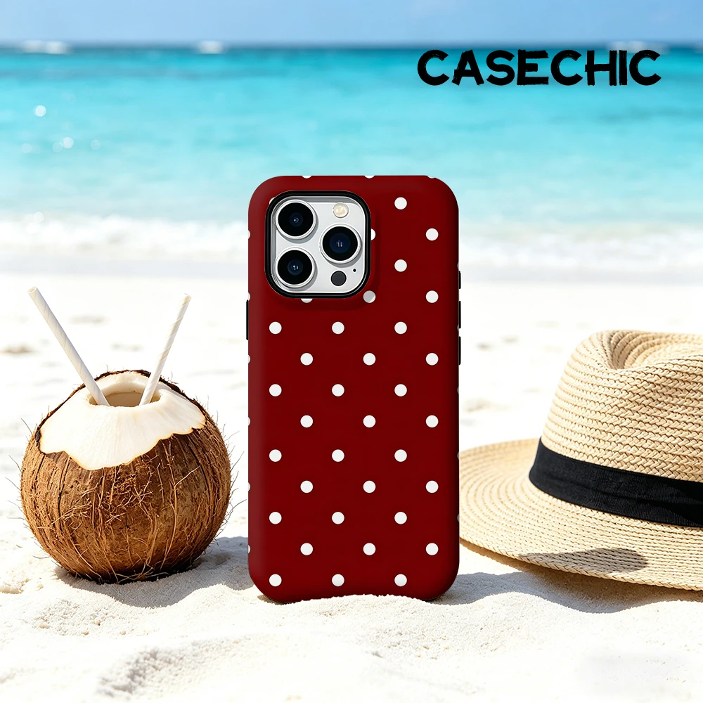 Чехол CaseChic матовый с бампером для MagSafe для iPhone 17 16 15 14 Plus Pro Max, противоударный, из твердого поликарбоната, красно-белый в горошек
Чехол CaseChic матовый с бампером для MagSafe для iPhone 17 16 15 14 Plus Pro Max, противоударный, из твердого поликарбоната, красно-белый в горошек