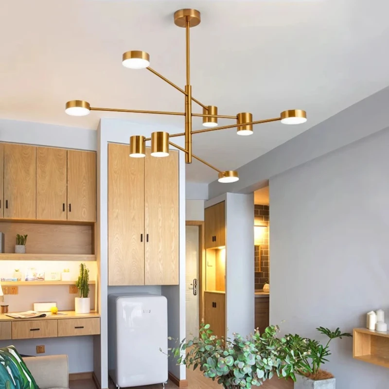 Postmodern Luxury Golden long pole Hardware LED chandelier Brass Ceiling luminaire lustre for Bedroom Dimmable
Postmodern Luxury Golden long pole Hardware LED chandelier Brass Ceiling luminaire lustre for Bedroom Dimmable