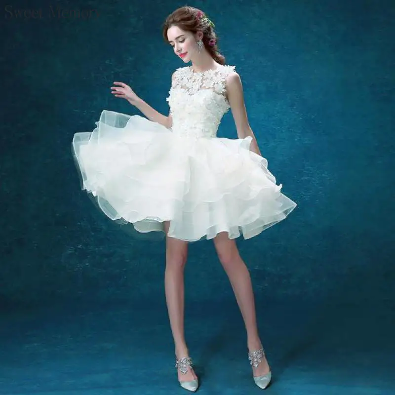 Sweet Memory Princess Short Wedding Dress Girl White O-Neck Zipper Back Sleeveless Party Prom Evening Ball Dresses Formal Gown
Sweet Memory Princess Short Wedding Dress Girl White O-Neck Zipper Back Sleeveless Party Prom Evening Ball Dresses Formal Gown