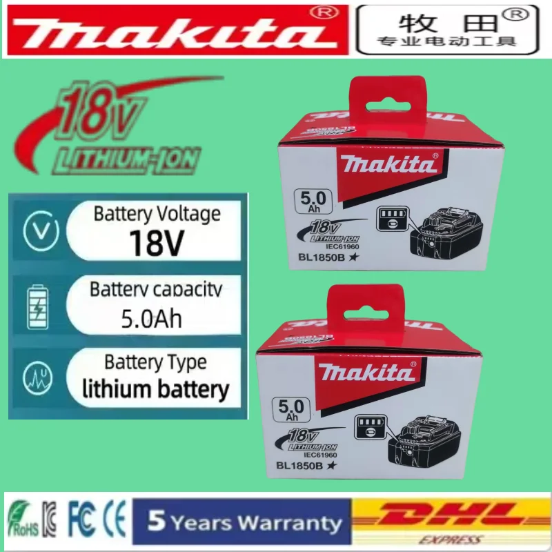 NEWnew Original Makita 18V 6.0 Rechargeable Lithium-Ion Battery With LED Indicator, High Capacity Makita Cordles Power Tool Batt
NEWnew Original Makita 18V 6.0 Rechargeable Lithium-Ion Battery With LED Indicator, High Capacity Makita Cordles Power Tool Batt