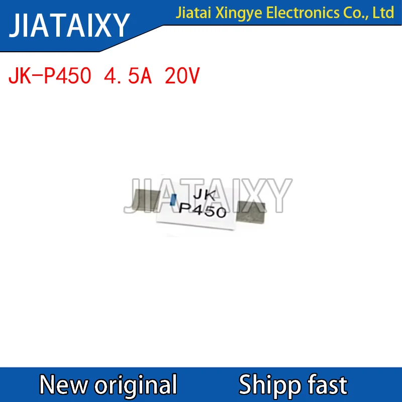 10Pcs JK-P450 4.5A 20V lithium battery overcurrent protection chip patch PPTC self recovery fuse
10Pcs JK-P450 4.5A 20V lithium battery overcurrent protection chip patch PPTC self recovery fuse