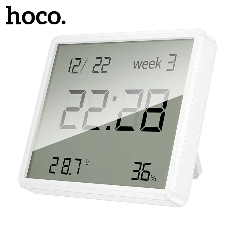 HOCO HX41 5- in-1 Indoor Electronic Time Clock With Thermometer Hygrometer LCD Screen Humidity Temperature Display indoor Device
HOCO HX41 5- in-1 Indoor Electronic Time Clock With Thermometer Hygrometer LCD Screen Humidity Temperature Display indoor Device