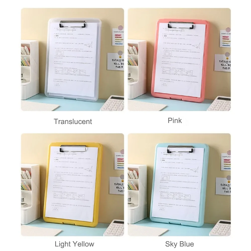 A4 Multi-functional File Folder Clipboard with Storage Document Storage Box Writing Board 5Colors Plastic
A4 Multi-functional File Folder Clipboard with Storage Document Storage Box Writing Board 5Colors Plastic