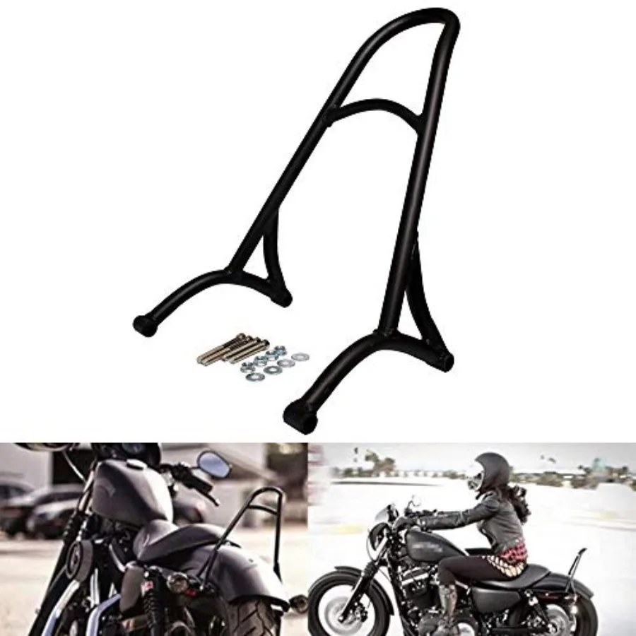 Motorcycle passenger backrest for Harley Sportster Iron 883/1200 XL 2004-2017,15-inch short detachable sissy bar, black powder-
Motorcycle passenger backrest for Harley Sportster Iron 883/1200 XL 2004-2017,15-inch short detachable sissy bar, black powder-