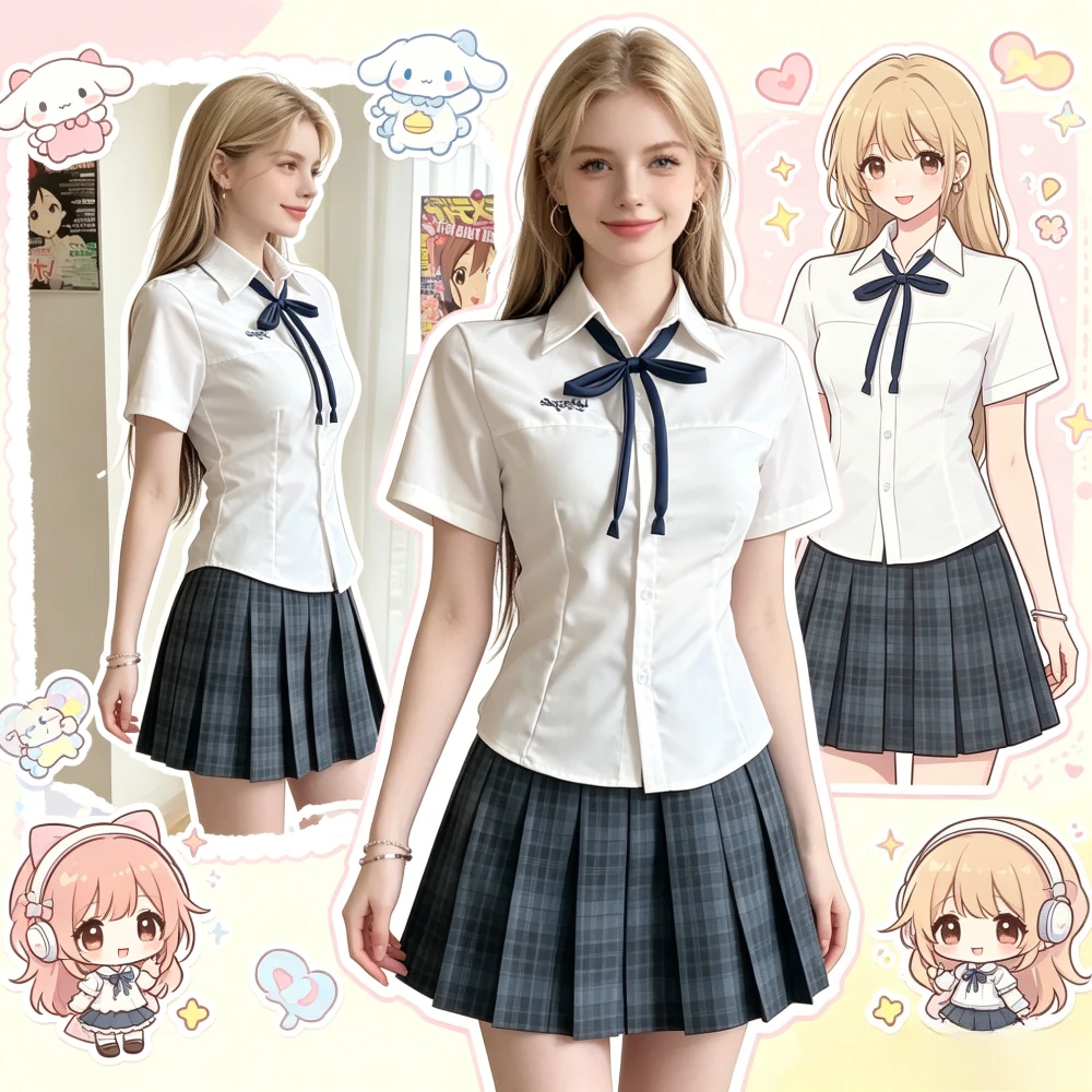 Japanese Academy Style Milk White Basic Versatile JK School Uniform Shirt, Women Summer Student Top for Campus Daily Casual Wear
Japanese Academy Style Milk White Basic Versatile JK School Uniform Shirt, Women Summer Student Top for Campus Daily Casual Wear
