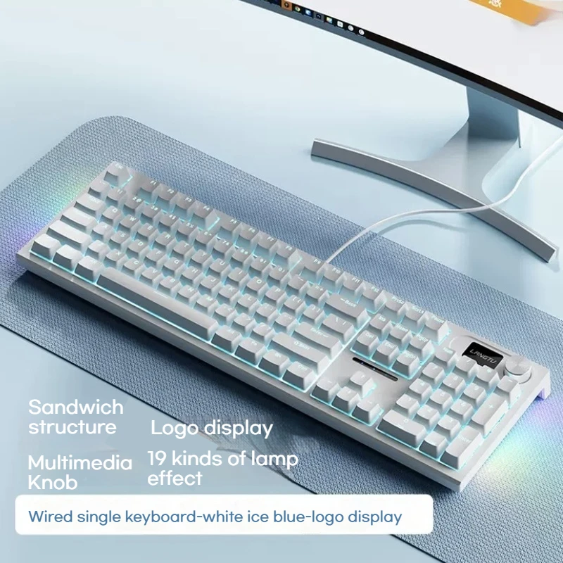 Lt104 Logo Screen Wired Mechanical Keyboard With Separated Key Wires Full Key Hot Swappable Suitable For Gaming And Office Use
Lt104 Logo Screen Wired Mechanical Keyboard With Separated Key Wires Full Key Hot Swappable Suitable For Gaming And Office Use