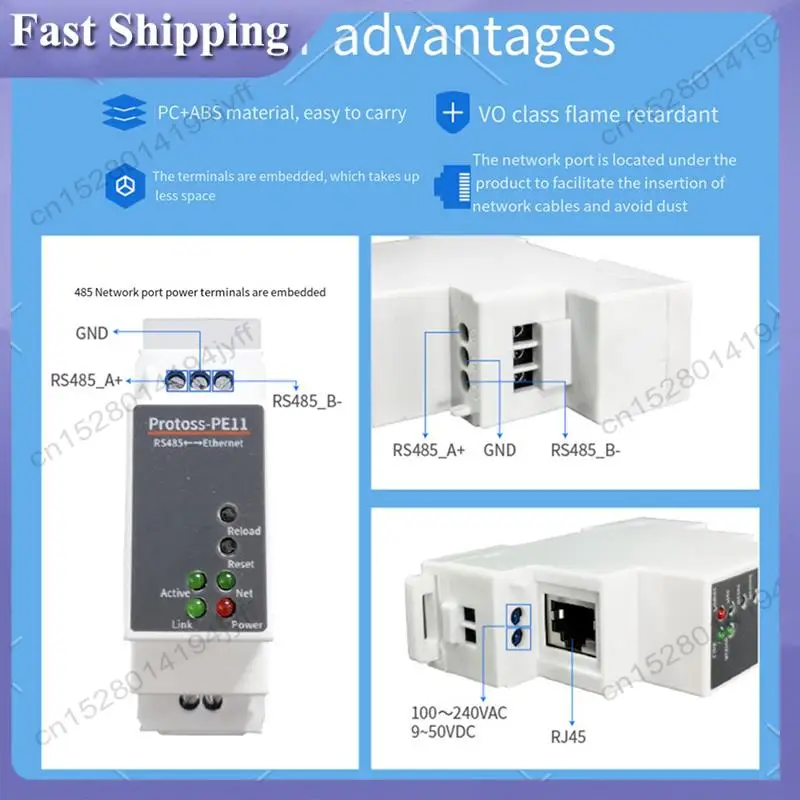 -ABDH 2X DIN-Rail Serial Port RS485 To Ethernet Converter Server Protoss MQTT PE11-H Support Modbus TCP RTU
-ABDH 2X DIN-Rail Serial Port RS485 To Ethernet Converter Server Protoss MQTT PE11-H Support Modbus TCP RTU