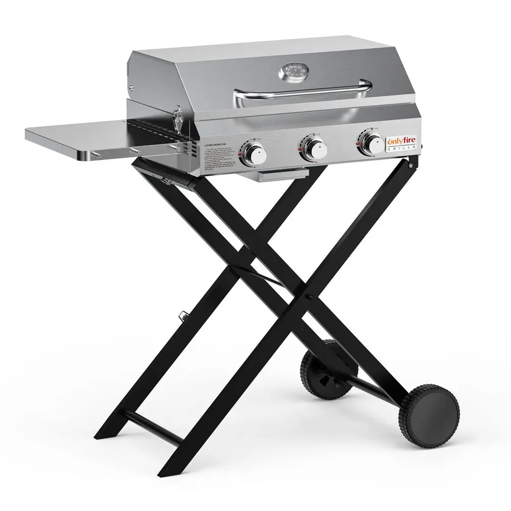 Gas Grill 3Burner with Foldable Cart amp Side Table, Premium Portable Propane Grill with 22 Cooking Grate for Outdoor Patio Bac
Gas Grill 3Burner with Foldable Cart amp Side Table, Premium Portable Propane Grill with 22 Cooking Grate for Outdoor Patio Bac