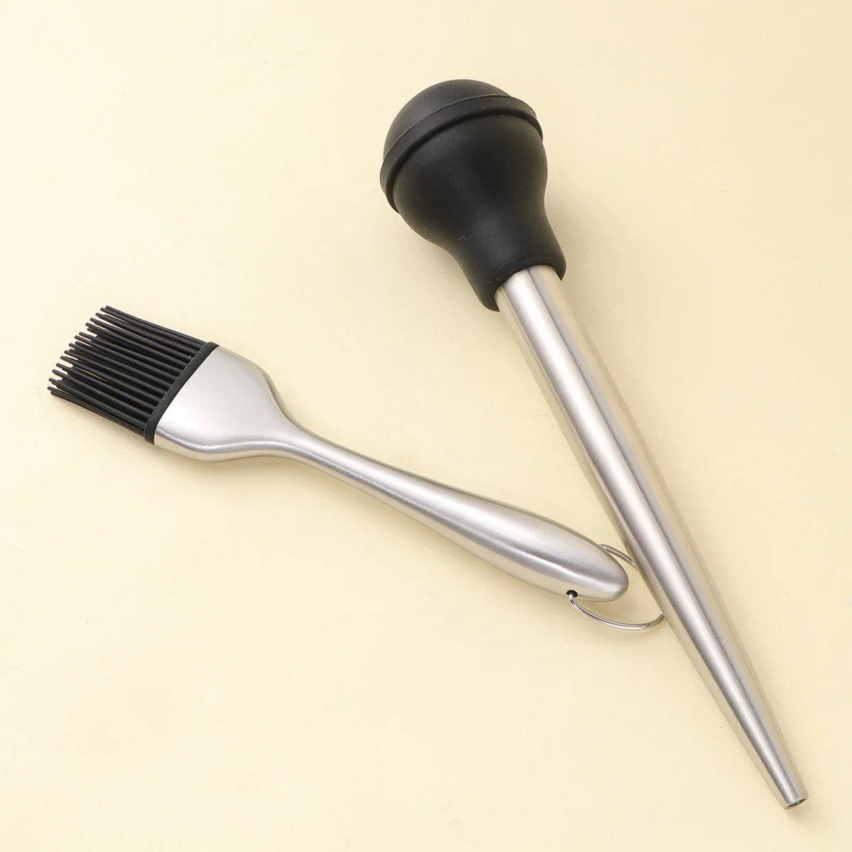 Stainless Steel Silicone Baster Set Kitchen Oil Dropper Turkey Seasoning Pump Drip Barbecue Tools Flavor Infuser
Stainless Steel Silicone Baster Set Kitchen Oil Dropper Turkey Seasoning Pump Drip Barbecue Tools Flavor Infuser