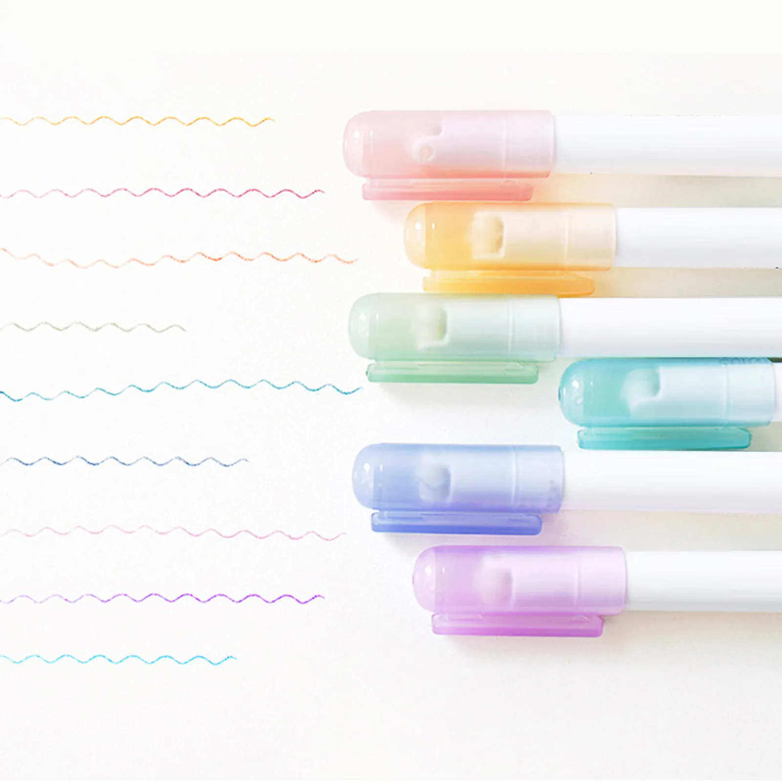 6Pcs Curvilinear Roller Highlighter Pens Set Colorful Glitter Pattern Printing Marker for Journaling Note Taking Art Design
6Pcs Curvilinear Roller Highlighter Pens Set Colorful Glitter Pattern Printing Marker for Journaling Note Taking Art Design