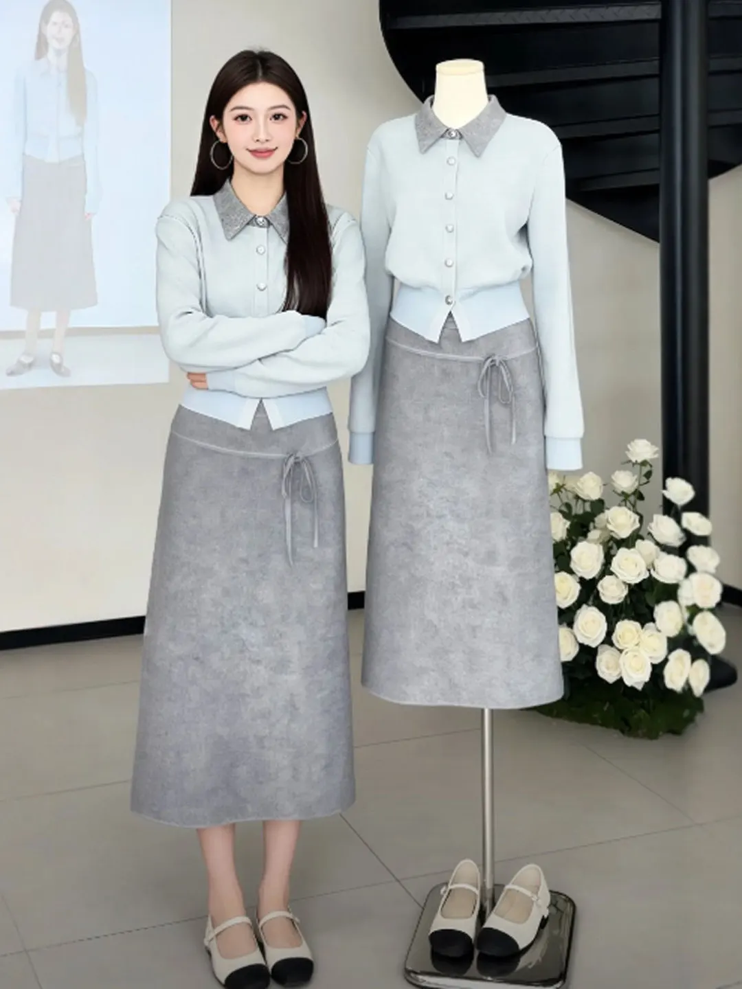 Korean Style Soft Knit Sweater And Skirt Two-Piece Set Spring Fashion Casual Warm Cotton Women's Ensemble
Korean Style Soft Knit Sweater And Skirt Two-Piece Set Spring Fashion Casual Warm Cotton Women's Ensemble