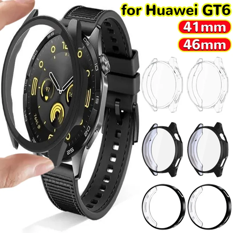Soft Silicone Protective Case for Huawei Watch GT6 41 46mm Smartwatch Full Cover Shockproof Protector for Huawei Watch GT 6
Soft Silicone Protective Case for Huawei Watch GT6 41 46mm Smartwatch Full Cover Shockproof Protector for Huawei Watch GT 6