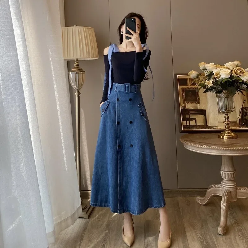 Maxi Women's Denim Skirt Flare Sexy Female Jeans Skirts CoquetteLong Stylish A Line Cheap Luxury Elegant V Streetwear New JJ244
Maxi Women's Denim Skirt Flare Sexy Female Jeans Skirts CoquetteLong Stylish A Line Cheap Luxury Elegant V Streetwear New JJ244