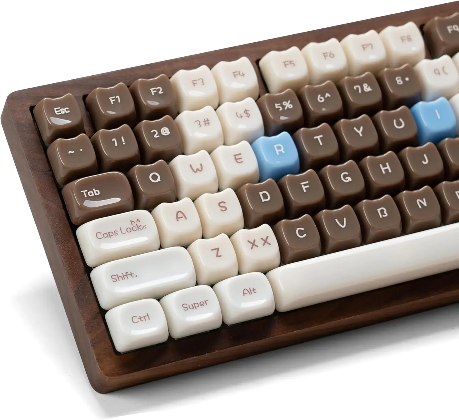 ade Keycaps, Translucent Cute Ragdoll Cat Key caps, Mao Profile, Custom 148 Keys Set for 100%, 75%, 65%, 60% Mechanical Keyboard