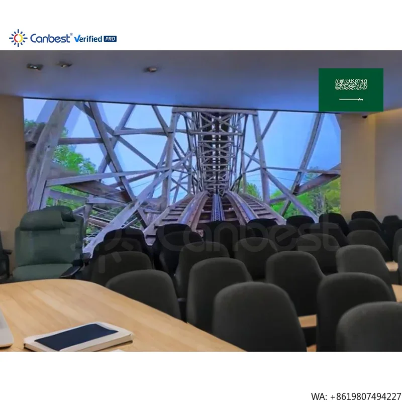 P1.8 4480X1920mm 13.77X7.75ft Fine Pitch Indoor LED Video Wall Display Screen for Saudi Arabia Corporate Conference Room
P1.8 4480X1920mm 13.77X7.75ft Fine Pitch Indoor LED Video Wall Display Screen for Saudi Arabia Corporate Conference Room