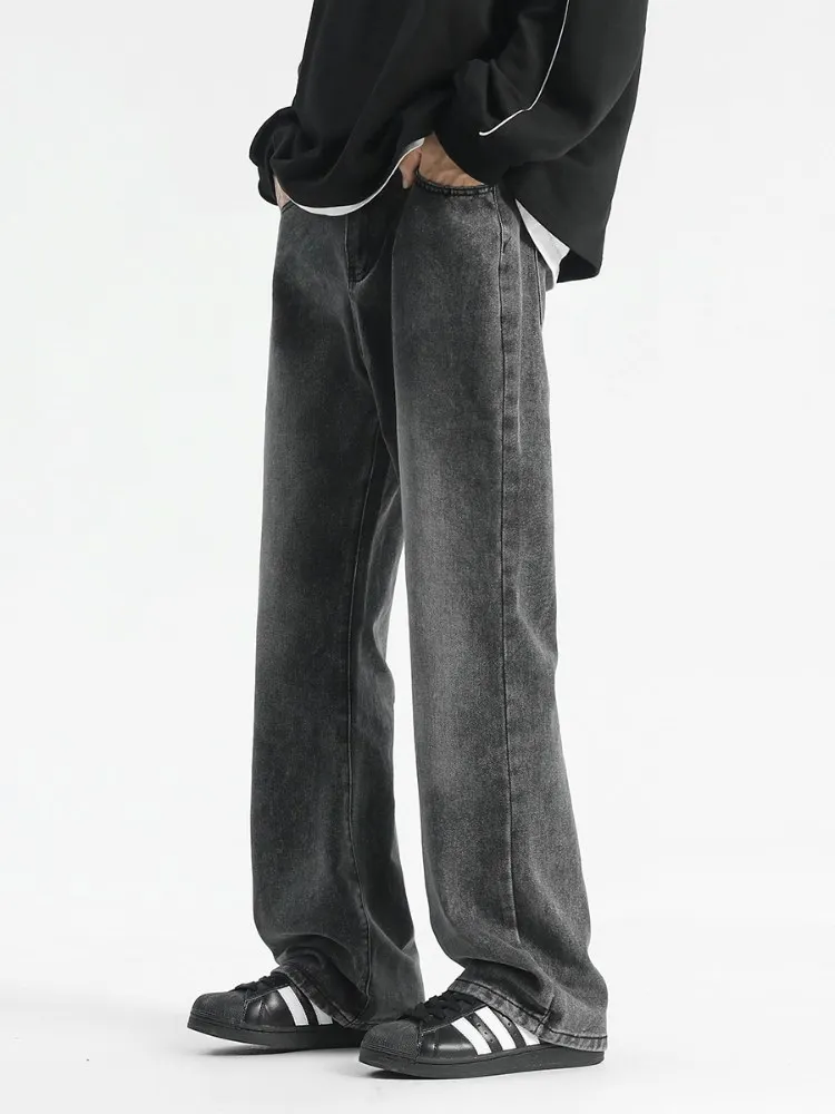 Retro American Denim Jeans Men's High Street Vibe Straight Leg Micro Flare Long Trousers Autumn New Waed out Jeans
Retro American Denim Jeans Men's High Street Vibe Straight Leg Micro Flare Long Trousers Autumn New Waed out Jeans