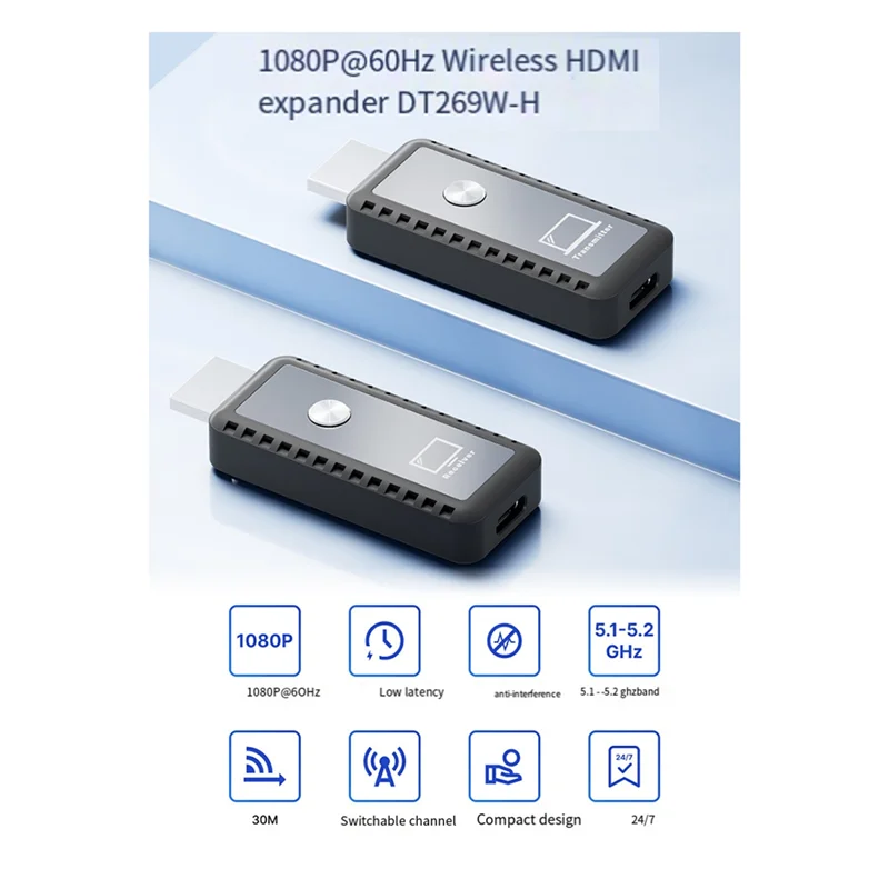 New--1080P -Compatible Wireless Extender HD Video Transmitter Mini 30M Wireless Portable Extender
New--1080P -Compatible Wireless Extender HD Video Transmitter Mini 30M Wireless Portable Extender