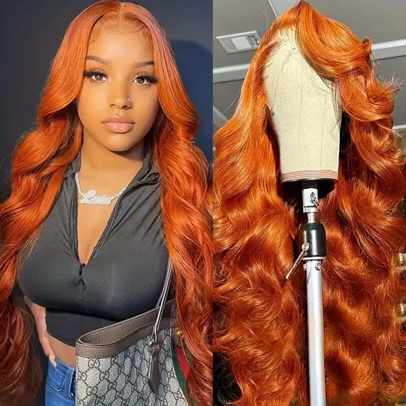 250% High Density 350 Ginger Orange Body Wave Lace Front Wigs Human Hair 13x6 Transparent Lace Front Wig 36 Inch HD Lace Wigs
250% High Density 350 Ginger Orange Body Wave Lace Front Wigs Human Hair 13x6 Transparent Lace Front Wig 36 Inch HD Lace Wigs