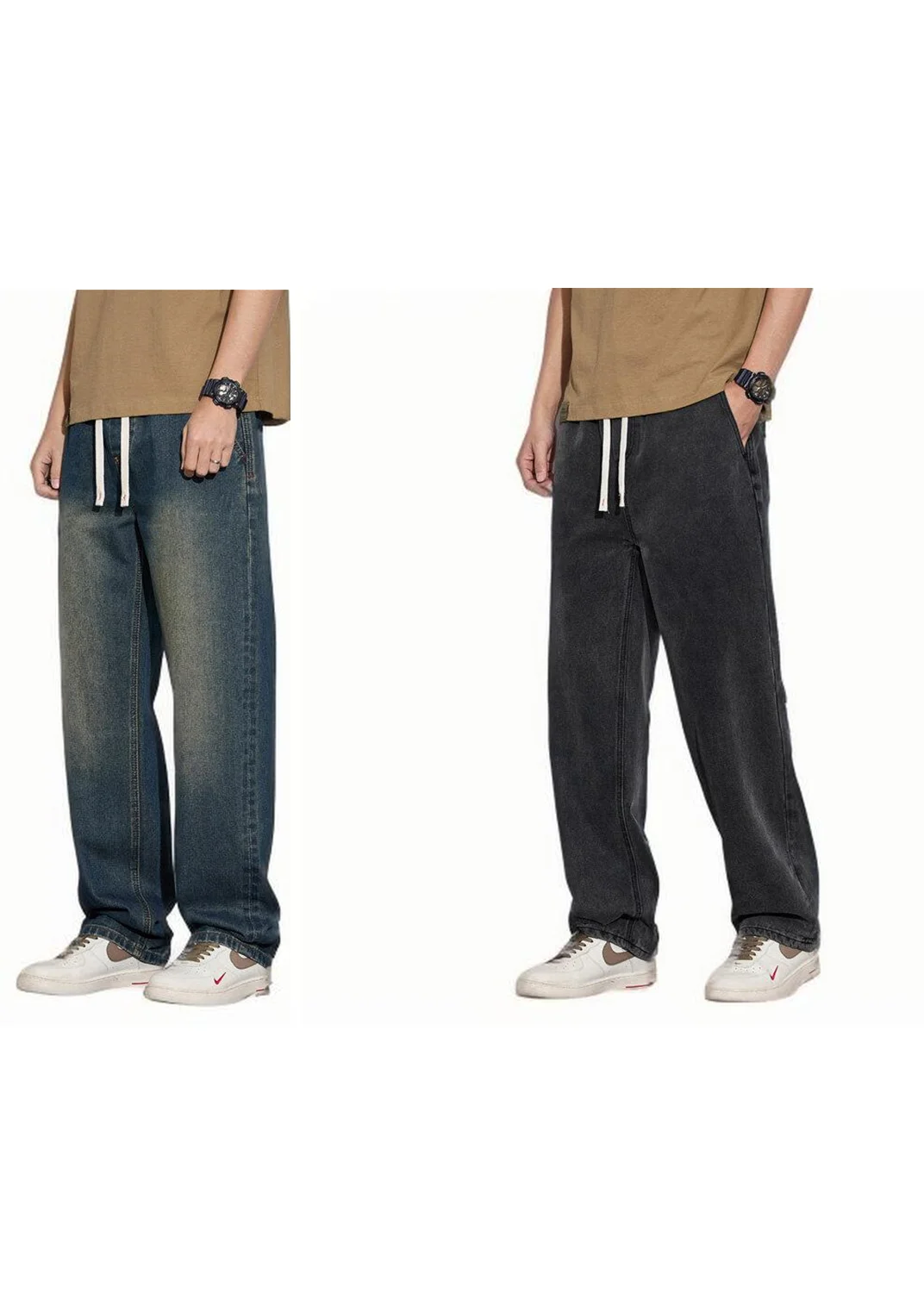 ZG New men's denim casual trousers spring and summer loose wide-leg versatile straight trousers trend
ZG New men's denim casual trousers spring and summer loose wide-leg versatile straight trousers trend