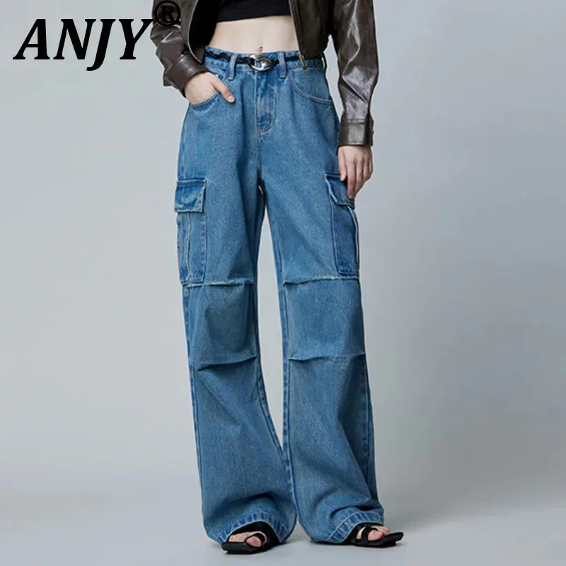 ANJY Autumn New Women Stylish Cargo Jeans Multi-pocket Slimming High Street Elegant Chic Casual American Retro Denim Pants A9725
ANJY Autumn New Women Stylish Cargo Jeans Multi-pocket Slimming High Street Elegant Chic Casual American Retro Denim Pants A9725