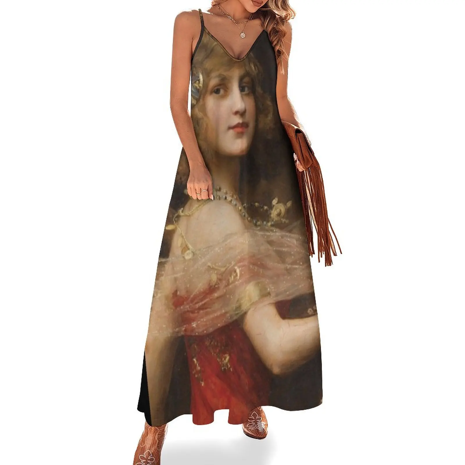 Girl in Red Renaissance Painting Sleeveless Long Dress fairy dress beach dress elegant women's sets Women's skirt
Girl in Red Renaissance Painting Sleeveless Long Dress fairy dress beach dress elegant women's sets Women's skirt