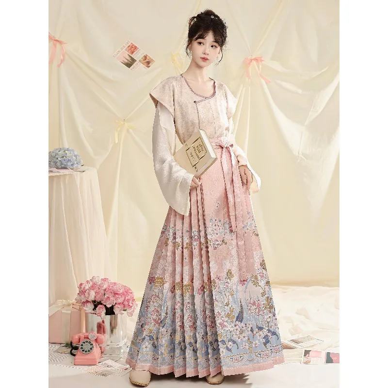 New Chinese-style age-reducing Tang-made Hanfu, soft and cute girl Tang Yanzi's thin horse dress, daily antique cover
New Chinese-style age-reducing Tang-made Hanfu, soft and cute girl Tang Yanzi's thin horse dress, daily antique cover