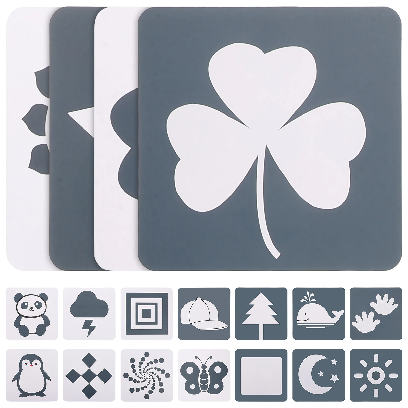 2 Sets High Contrast Visual Stimulation Cards Black White Toy Flashcards for Newborns Infants Cognitive Skills Attention
2 Sets High Contrast Visual Stimulation Cards Black White Toy Flashcards for Newborns Infants Cognitive Skills Attention