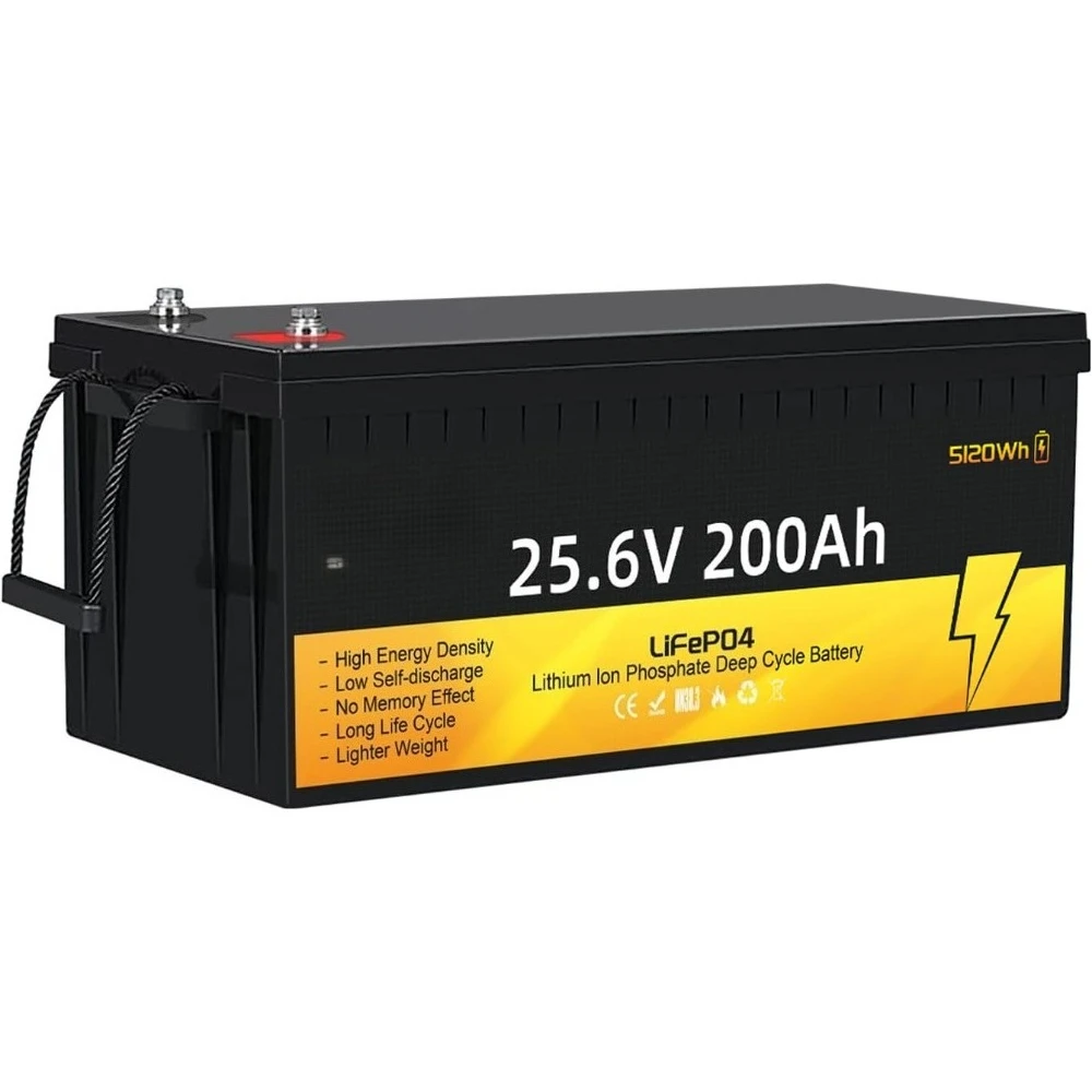 24V 200Ah LiFePO4 Battery, 24v lithium battery, Built-in 200A BMS, Max. 5120Wh Energy, 24V Battery for Solar System
24V 200Ah LiFePO4 Battery, 24v lithium battery, Built-in 200A BMS, Max. 5120Wh Energy, 24V Battery for Solar System