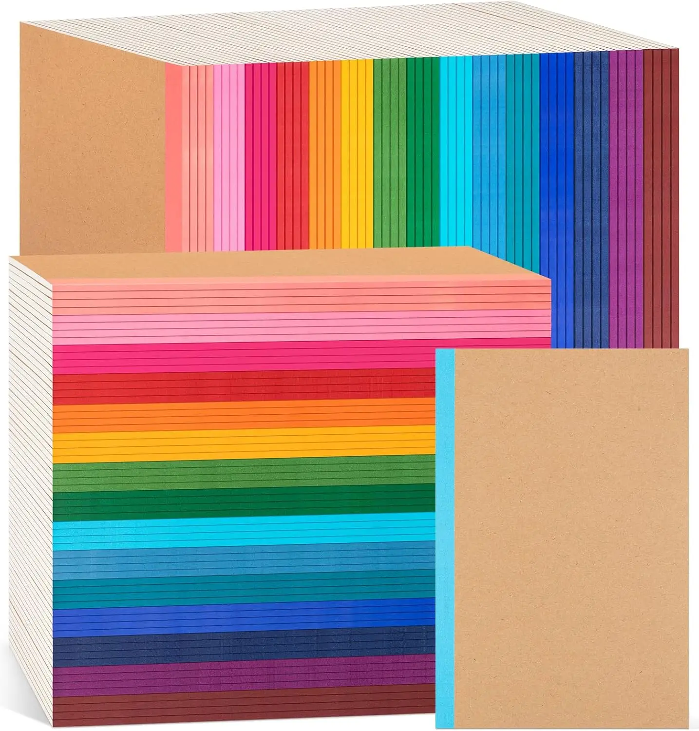 120 Pack Lined Notebook Journals Bulk, A5 College Ruled Composition Notebook, 8.3”x 5.5”, Kraft Cover with Rainbow Spines, 15 Colors 60 Pages for School Office Travel
120 Pack Lined Notebook Journals Bulk, A5 College Ruled Composition Notebook, 8.3”x 5.5”, Kraft Cover with Rainbow Spines, 15 Colors 60 Pages for School Office Travel