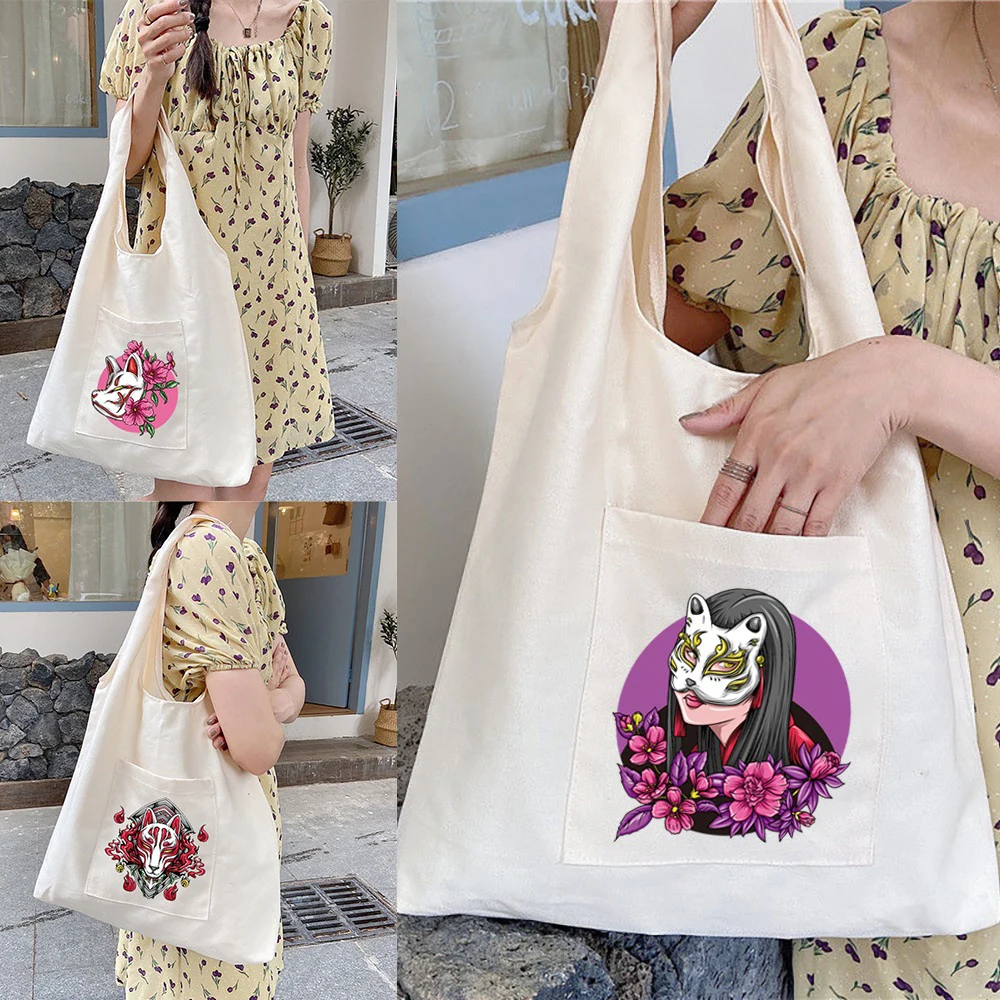 Women's Shopper Shopping Bags Female Canvas Commuter School Vest Bag Mask Cotton Cloth Fabric Grocery Handbags Eco Tote Bag
Women's Shopper Shopping Bags Female Canvas Commuter School Vest Bag Mask Cotton Cloth Fabric Grocery Handbags Eco Tote Bag