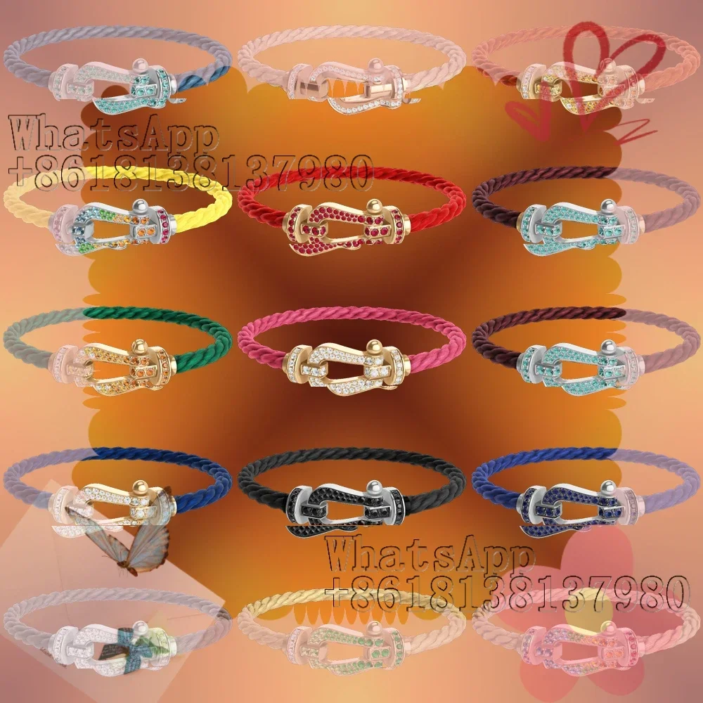 2025 new 925 silver leather rope full diamond U shaped bracelet for women, for daily wear couple's gathering gift
2025 new 925 silver leather rope full diamond U shaped bracelet for women, for daily wear couple's gathering gift