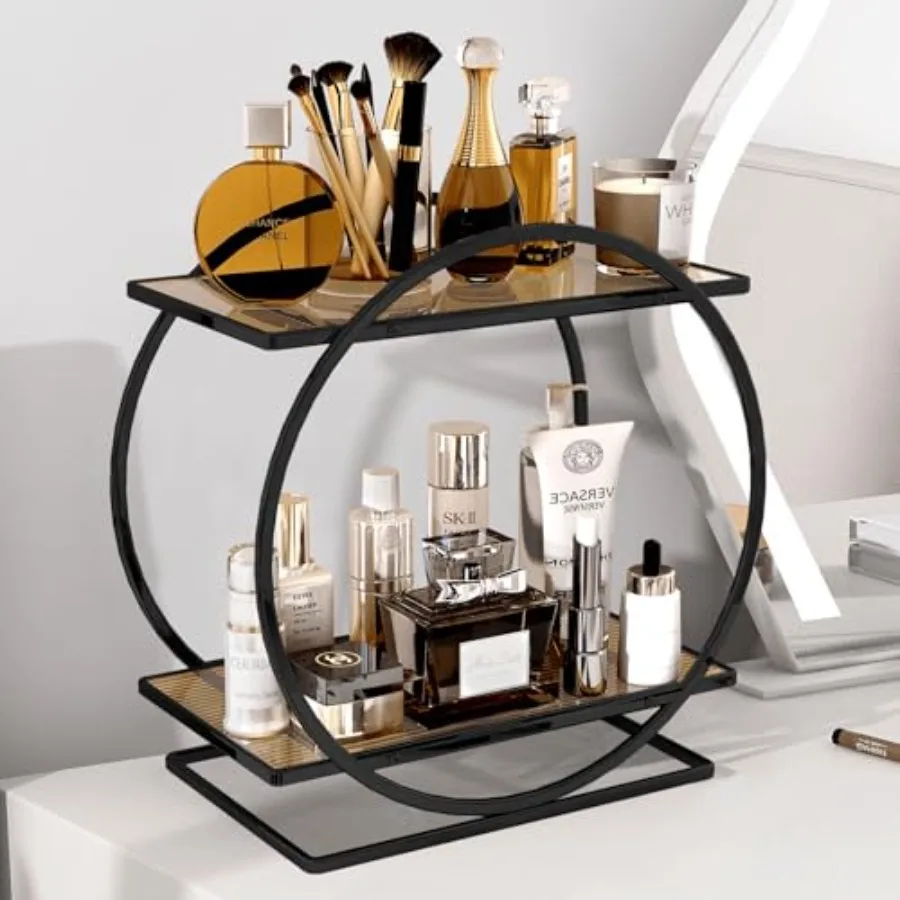 Perfume Organizer for Drer, Black Bathroom Counter Organizer, 2 Tier Vanity Makeup Organizer, Bathroom Organizer and Storage fo
Perfume Organizer for Drer, Black Bathroom Counter Organizer, 2 Tier Vanity Makeup Organizer, Bathroom Organizer and Storage fo