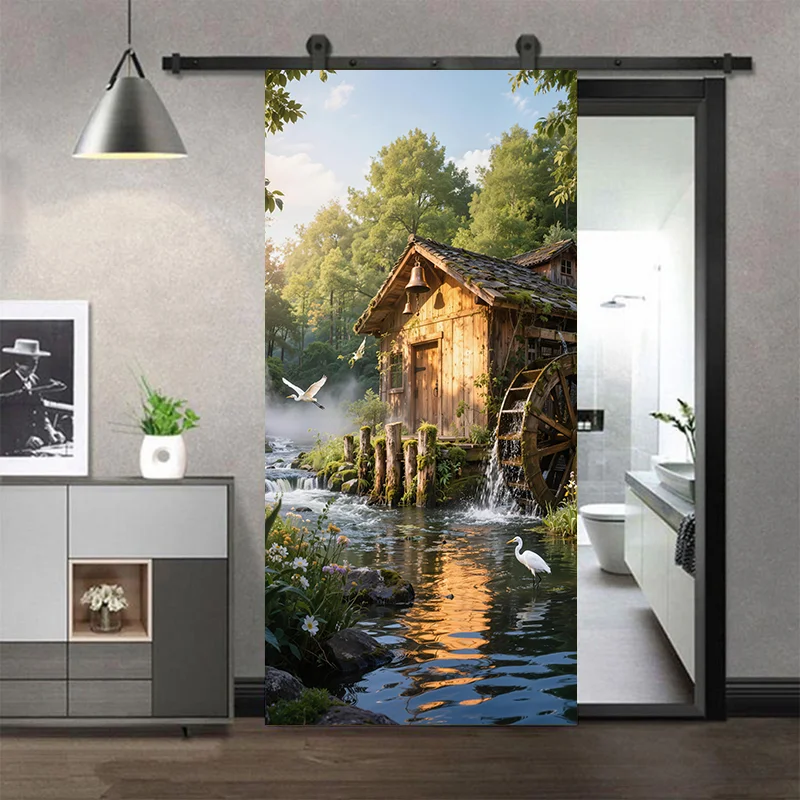 Door Stickers Forest Waterfall & Wooden Cabin Posters Wallpaper for Living Room DIY Full Door Mural Cover Art Poster Home
Door Stickers Forest Waterfall & Wooden Cabin Posters Wallpaper for Living Room DIY Full Door Mural Cover Art Poster Home