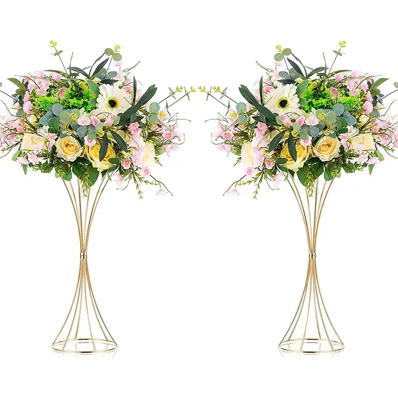 2PCS Gold Color Iron Flower Vases Wedding Flower Stands Arrangement Props Table Centerpiece Flowers Rack Home Decorations
2PCS Gold Color Iron Flower Vases Wedding Flower Stands Arrangement Props Table Centerpiece Flowers Rack Home Decorations