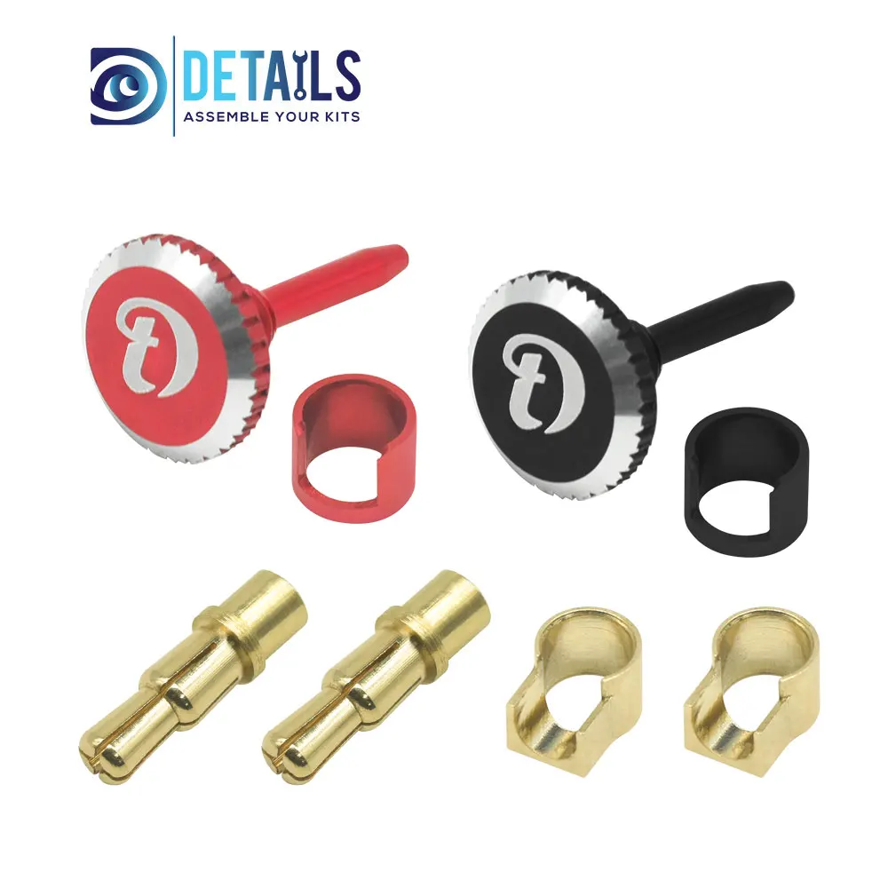 Hobby Details Lockdown Heatsink Bullet Plug Grips with 4to5mm Bullets (Black/Red) 
Hobby Details Lockdown Heatsink Bullet Plug Grips with 4to5mm Bullets (Black/Red)