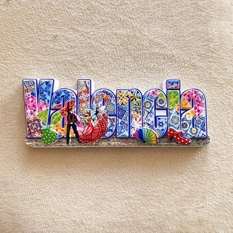 Valencia Fridge Magnet Creative Letter Personality Pattern 3D Magnet Travel Souvenir
Valencia Fridge Magnet Creative Letter Personality Pattern 3D Magnet Travel Souvenir