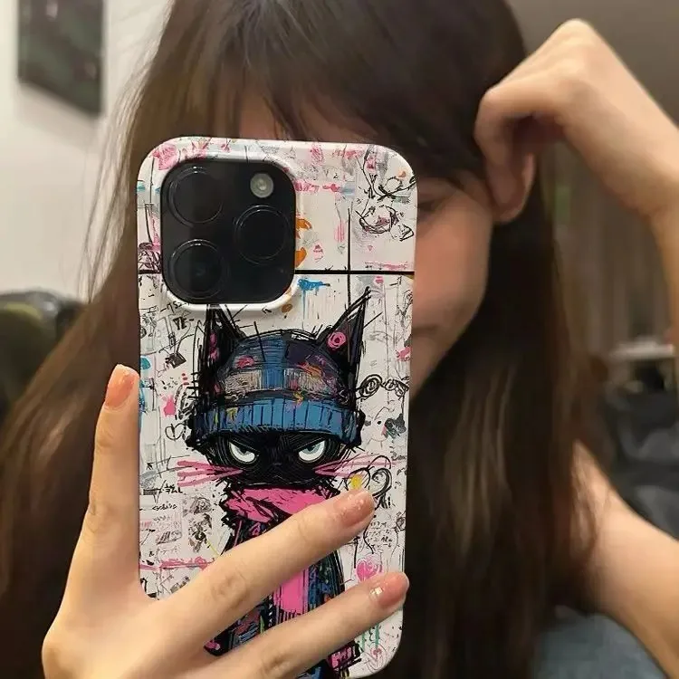 Luxury Art Messy Doodle Angry Cat phone Case for iphone 11 12 13 14 15 16 17 Pro Max cartoon kitten hard shockproof Cover
Luxury Art Messy Doodle Angry Cat phone Case for iphone 11 12 13 14 15 16 17 Pro Max cartoon kitten hard shockproof Cover