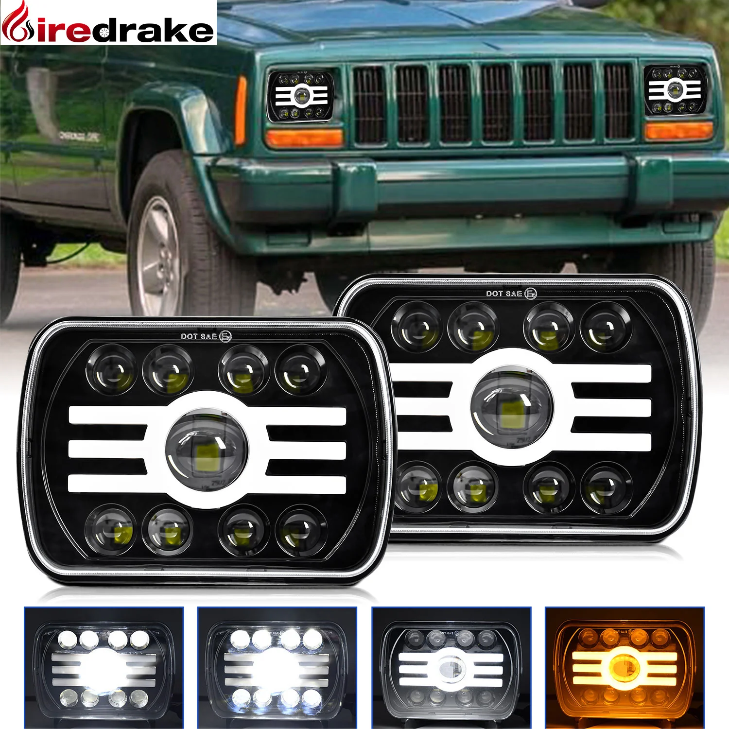 7-дюймовая светодиодная квадратная фара с линзой 220 Вт Super Bruight, фара для Wrangler Jeep Harley 25000LM DRL, фара с указателем поворота 9-32 В
7-дюймовая светодиодная квадратная фара с линзой 220 Вт Super Bruight, фара для Wrangler Jeep Harley 25000LM DRL, фара с указателем поворота 9-32 В