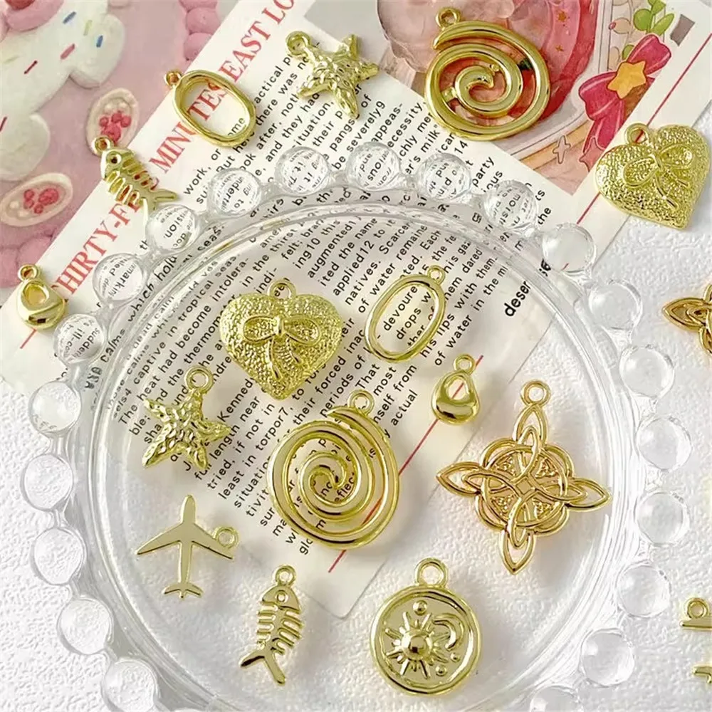 Simple and InS-style Golden Heart Starfish Airplane Alloy Pendant Necklace Earrings Diy Jewelry Handcrafted Versatile Accessorie
Simple and InS-style Golden Heart Starfish Airplane Alloy Pendant Necklace Earrings Diy Jewelry Handcrafted Versatile Accessorie