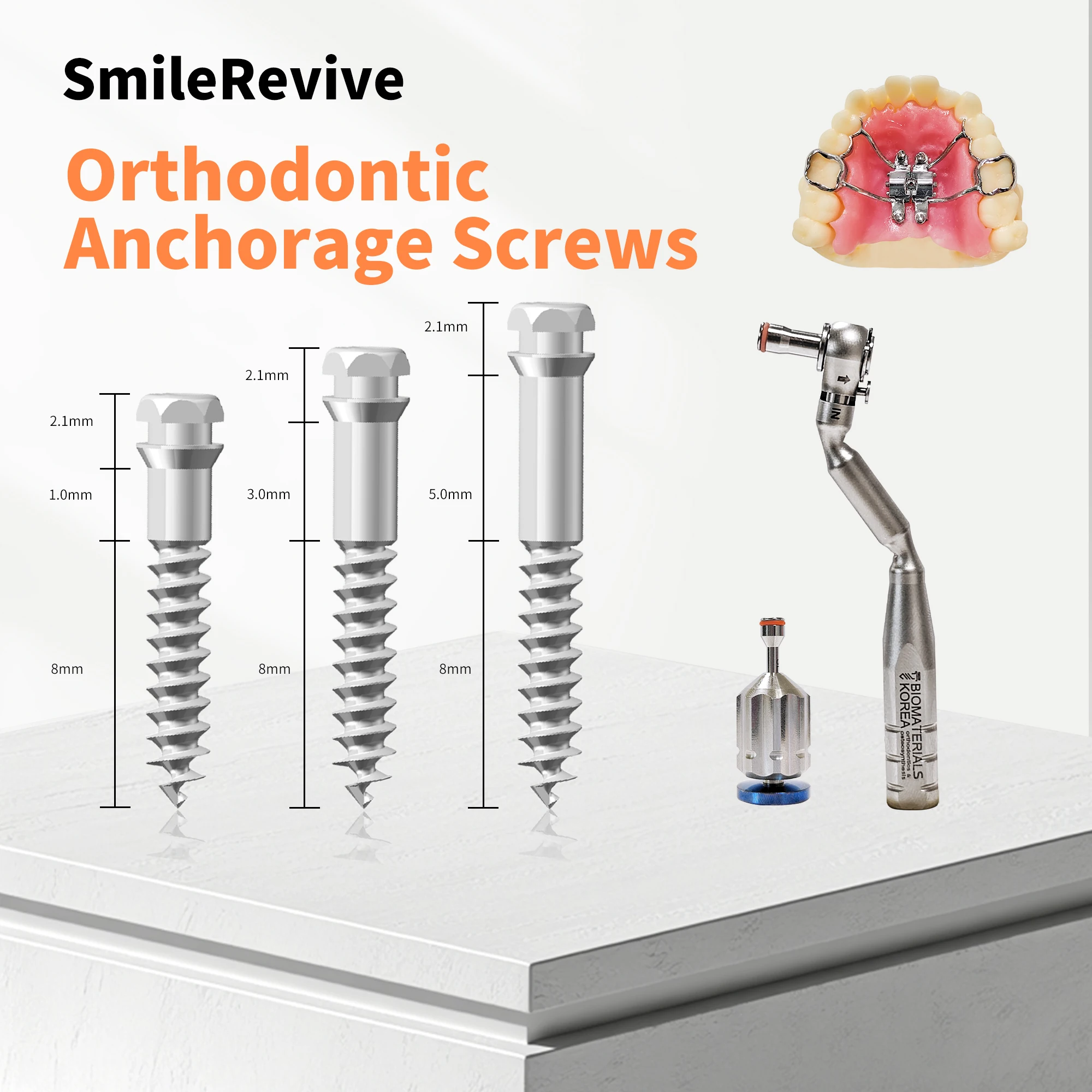 SmileRevive Dental Orthodontic Implant Anchor Screw Orthodontic Bone Expansion Miniscrews and Screwdriver Torque
SmileRevive Dental Orthodontic Implant Anchor Screw Orthodontic Bone Expansion Miniscrews and Screwdriver Torque